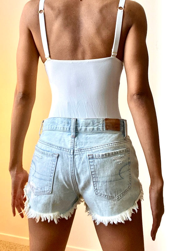 Ivory Structured Bodysuit (Size S)