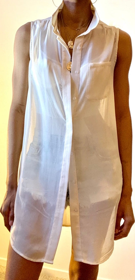 Sheer Cover-Up Shirt (Size S)