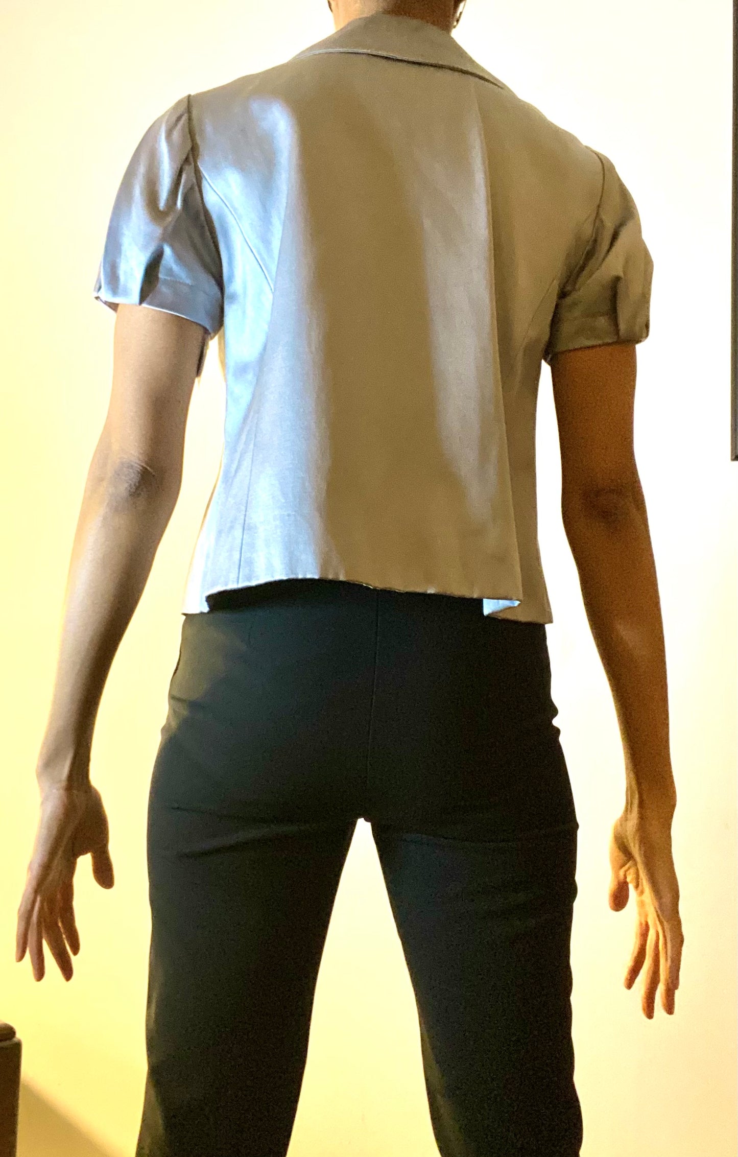 Silver Cap Sleeve Blazer (Size S)